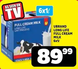 Usave UBRAND FULL CREAM MILK offer