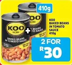 Usave KOO Baked Beans in Tomato Sauce offer