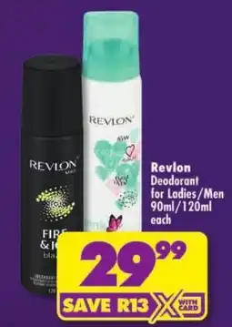 Shoprite Revlon Deodorant for Ladies/Men offer