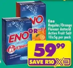 Shoprite Eno Regular/Orange Flavour Antacid Active Fruit Salt offer