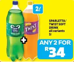 Usave Sparletta/Twist Soft Drink offer