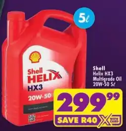 Shoprite Shell Helix HX3 Multigrade Oil offer