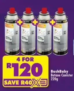 Shoprite BushBaby Butane Canister offer