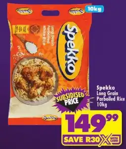 Shoprite Spekko Long Grain Parboiled White Rice offer