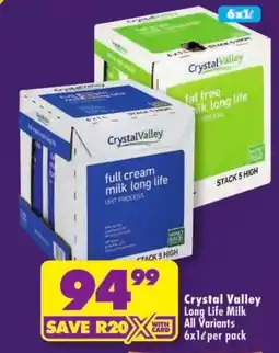 Shoprite Crystal Valley Long Life Milk offer