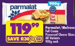 Shoprite Parmalat Full Cream Processed Cheese Slices offer