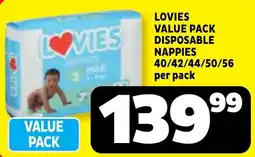 Usave Lovies Disposable Nappies offer