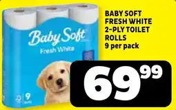 Usave Baby Soft Fresh White 2-ply Toilet Rolls offer