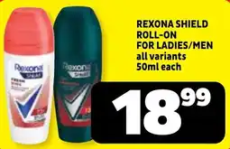 Usave REXONA SHIELD ROLL-ON offer
