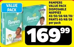 Usave Pampers Disposable Nappies offer