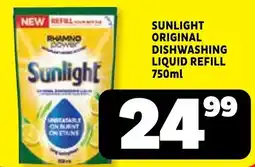Usave Sunlight Original Dishwashing Liquid Refill offer