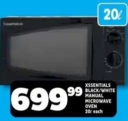 Usave Xsentials Black/White Manual Microwave Oven offer