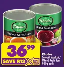 Shoprite Rhodes Smooth Apricot/Mixed Fruit Jam offer