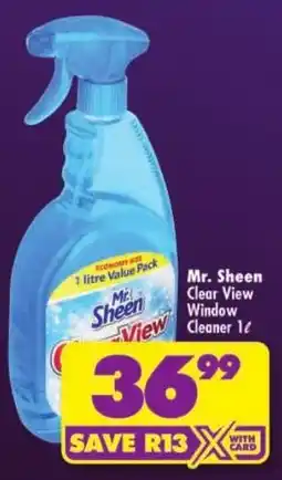 Shoprite Mr. Sheen Clear View Window Cleaner offer