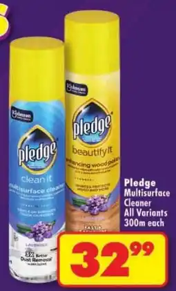 Shoprite Pledge Multisurface Cleaner offer