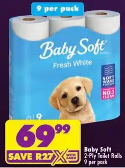Shoprite Baby Soft 2-Ply Toilet Rolls offer