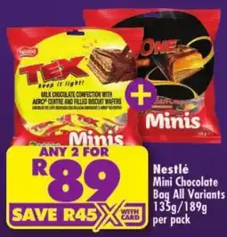 Shoprite Nestlé Mini Chocolate Bag offer