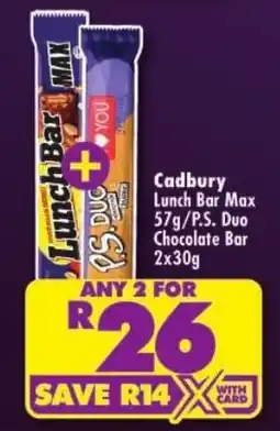 Shoprite Cadbury Lunch Bar Max offer
