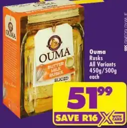 Shoprite Ouma Rusks offer