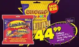 Shoprite Cadbury Lunch Bar/P.S./Chomp offer