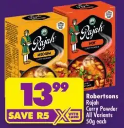 Shoprite Robertsons Rajah Curry Powder offer