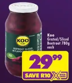 Shoprite Koo Grated/Sliced Beetroot offer