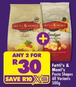 Shoprite Fatti's & Moni's Pasta Shapes offer