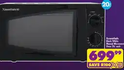 Shoprite Xssentials Black/White Manual Microwave Oven offer