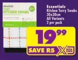 Shoprite Essentials Kitchen Terry Swabs offer