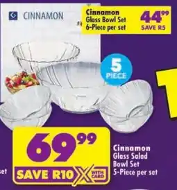Shoprite Cinnamon Glass Salad Bowl Set offer