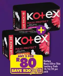 Shoprite Kotex Maxi Protect offer