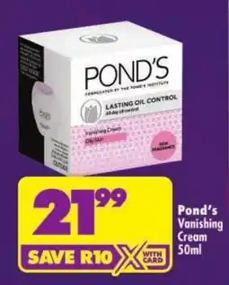 Shoprite Pond's Vanishing Cream offer