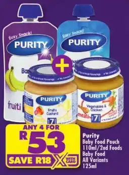 Shoprite Purity Baby Food Pouch offer