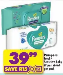 Shoprite Pampers Fresh/Sensitive Baby Wipes offer