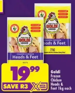 Shoprite Goldi Frozen Chicken Heads & Feet offer