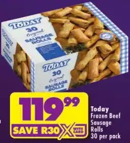 Shoprite Today Frozen Beef Sausage Rolls offer