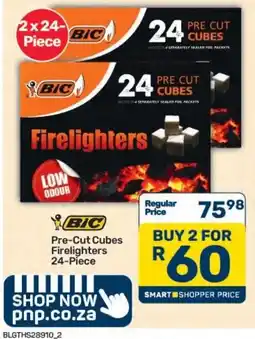 Pick n Pay Hypermarket BIC Pre-Cut Cubes Firelighters offer