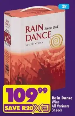 Shoprite Rain Dance Sweet Red Wine offer