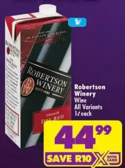 Shoprite Robertson Winery Wine offer