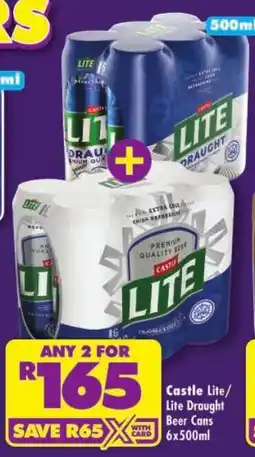 Shoprite Castle Lite / Lite Draught Beer Cans offer