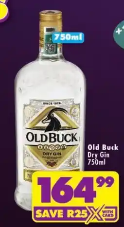 Shoprite Old Buck Dry Gin offer