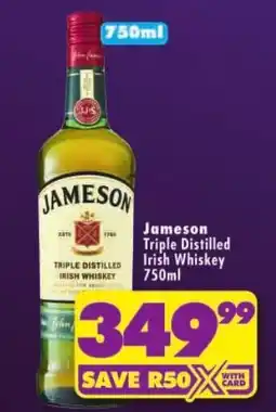 Shoprite Jameson Triple Distilled Irish Whiskey offer