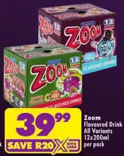 Shoprite Zoom Flavoured Drink offer