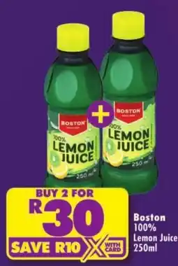 Shoprite Boston 100% Lemon Juice offer