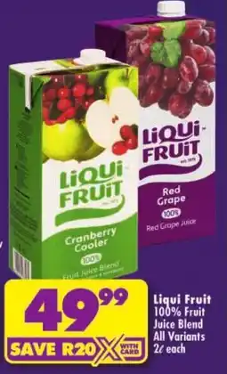 Shoprite Liqui Fruit 100% Fruit Juice Blend offer