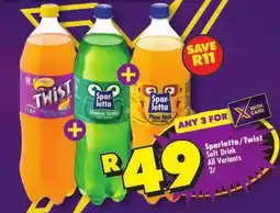 Shoprite Sparletta/Twist Soft Drink offer