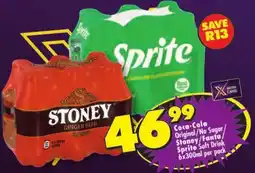 Shoprite Coca-Cola Original/No Sugar/Stoney/Fanta/Sprite Soft Drink offer