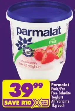 Shoprite Parmalat strawberry low fat yoghurt offer