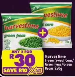 Shoprite Harvestime Frozen Sweet Corn/Green Peas/Green Beans offer
