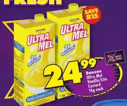 Shoprite Danone Ultra Mel Custard offer
